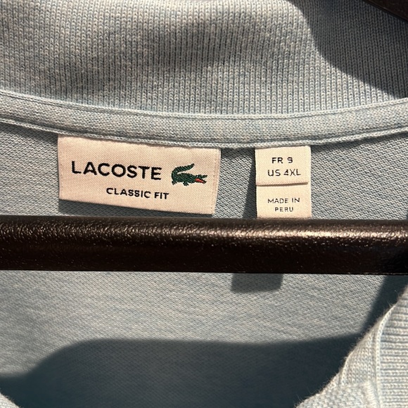Lacoste classic fit US 4XL fr9 polo, light blue (muted aqua? Nice colour) - Picture 3 of 8